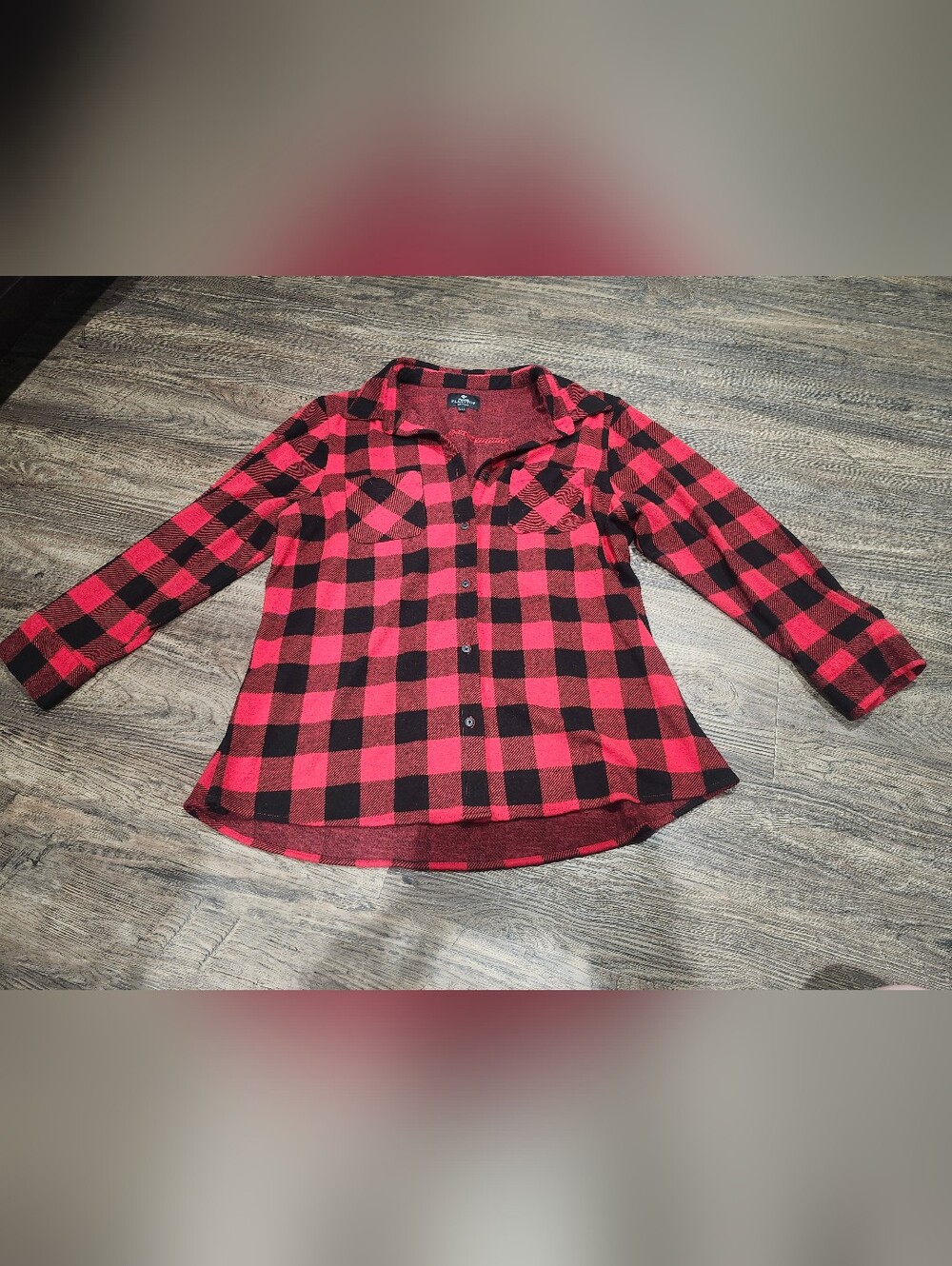 Members Mark Favorite Plaid Top XXL - Red Plaid